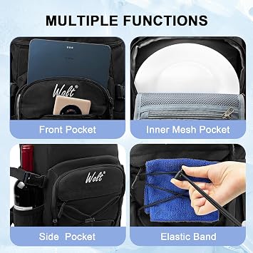 WOLT|Cooler Backpack,24 Cans Insulated Backpack Cooler Leakproof,Lightweight Soft Cooler Bag,Camping Cooler,Large Capacity Beach Cooler,Waterproof Travel Cooler Lunch Backpack for Hiking