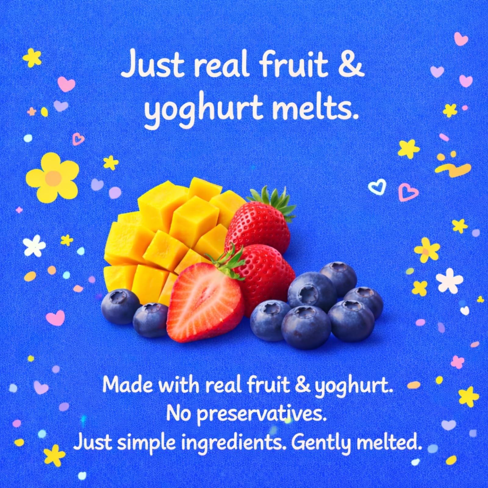 Happa Fruit & Greek Yogurt Melts | 100% Fruit & Yogurt Candy for Babies, Kids & Adults | No Colours, No Artificial Flavours | Melt-in-Mouth | 8M+ | 20g Pack of 3 1