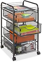 Vista 2 de Safco Products Onyx - Carro de malla para archivos