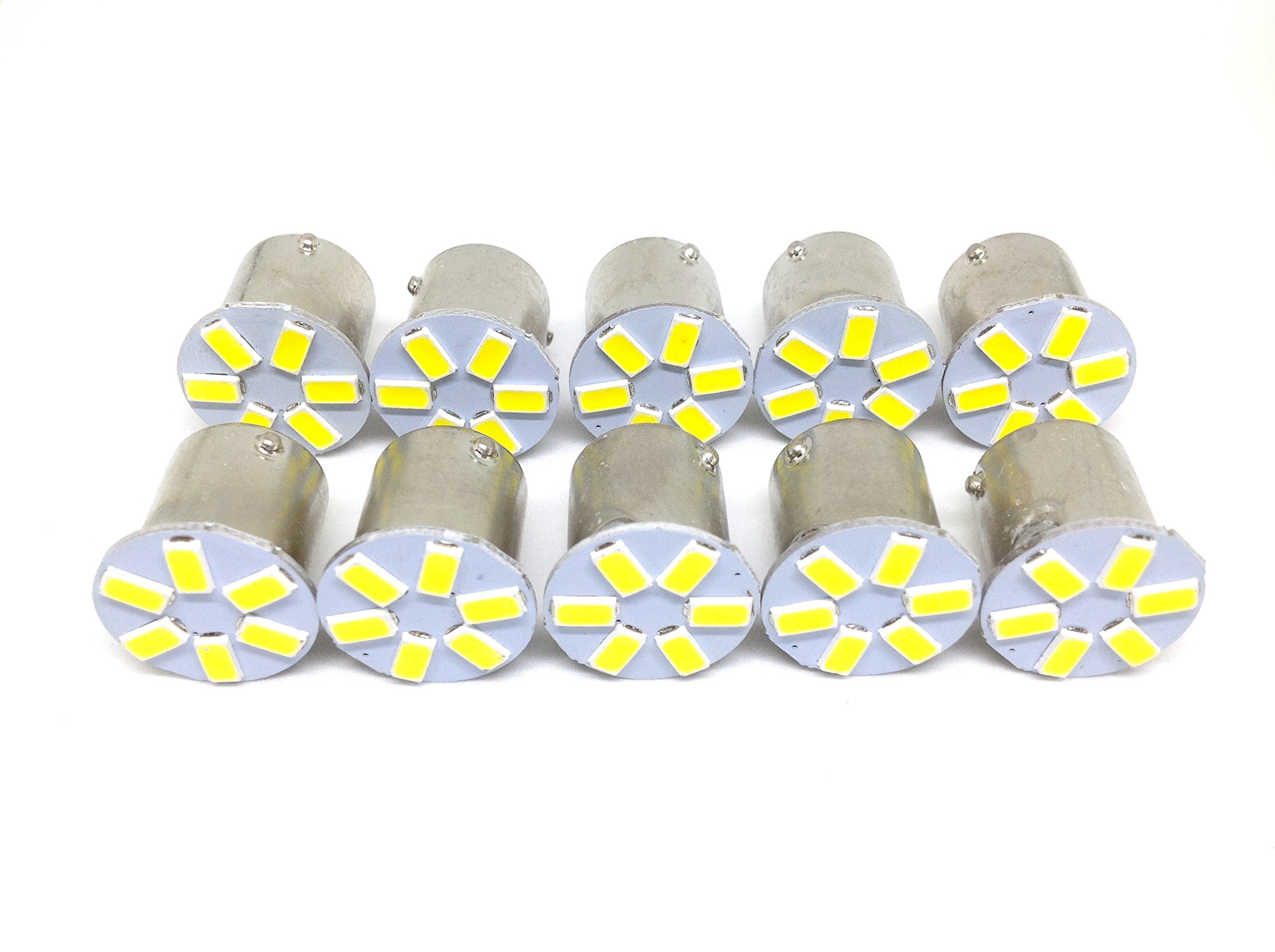 Amazon | 24V用 LED S25 シングル球 レモンイエロー 180°平行ピン 