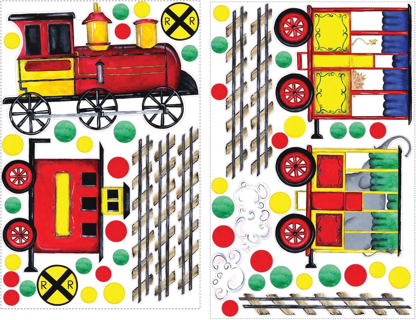 RoomMates RMK1391SLG All Aboard Peel & Stick Wall Decal MegaPack