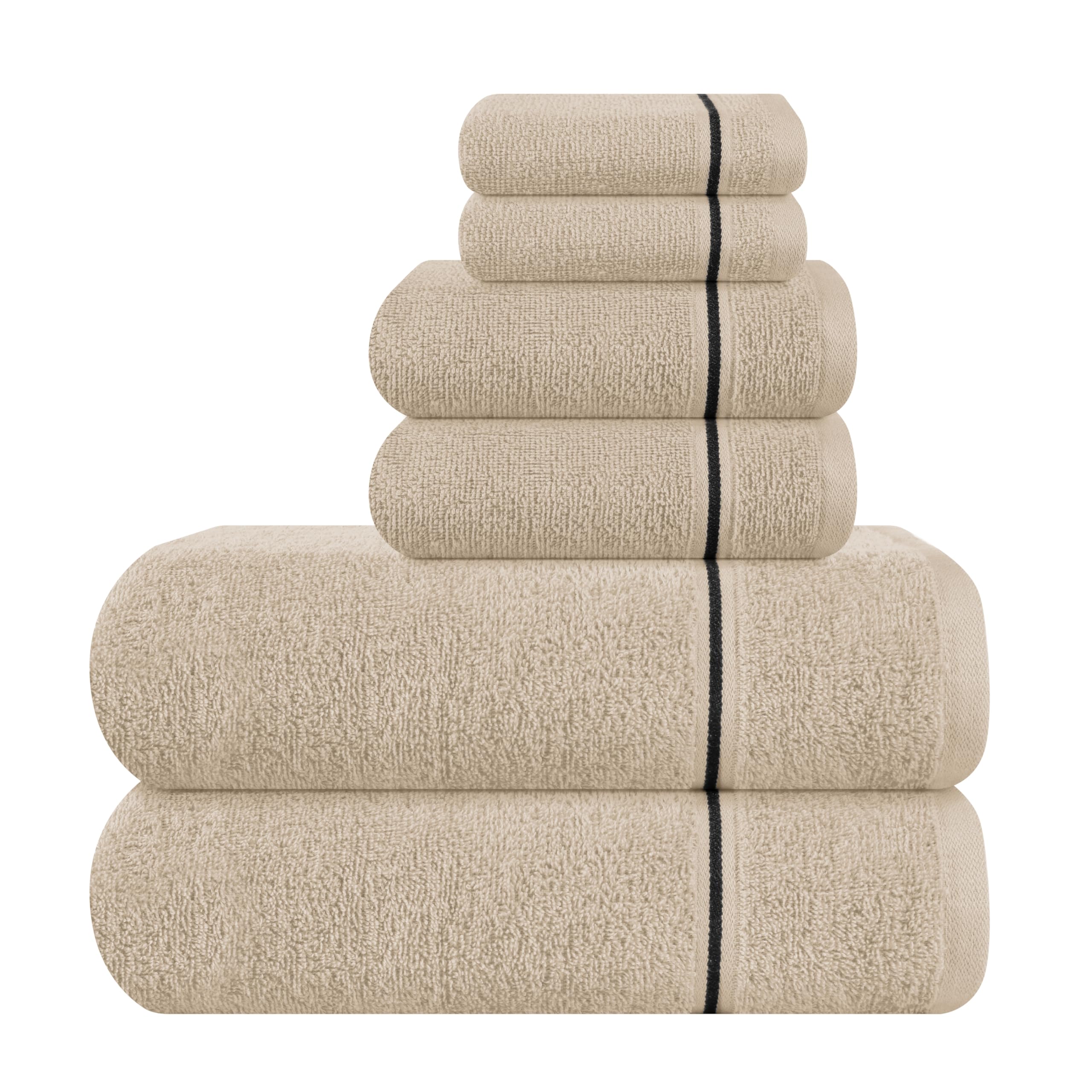 Photo 1 of MyOwn 6-Piece Cotton Towel Set, Tan