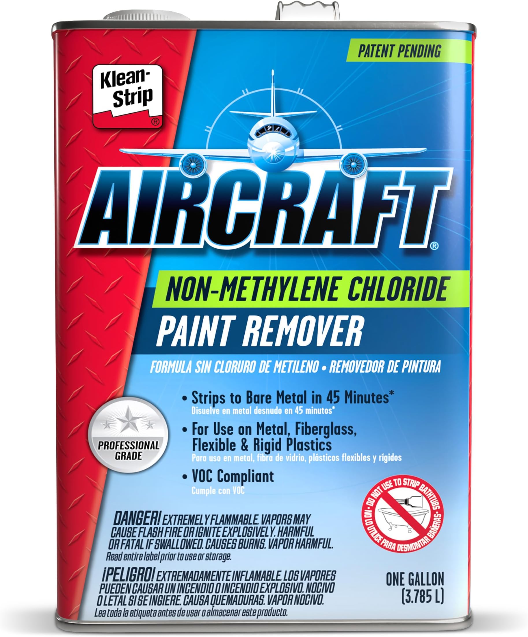 KLEAN-STRIP Aircraft Paint Remover, Professional Grade Paint Stripper for Cars & Metal Surfaces, VOC Compliant, 1 Gallon