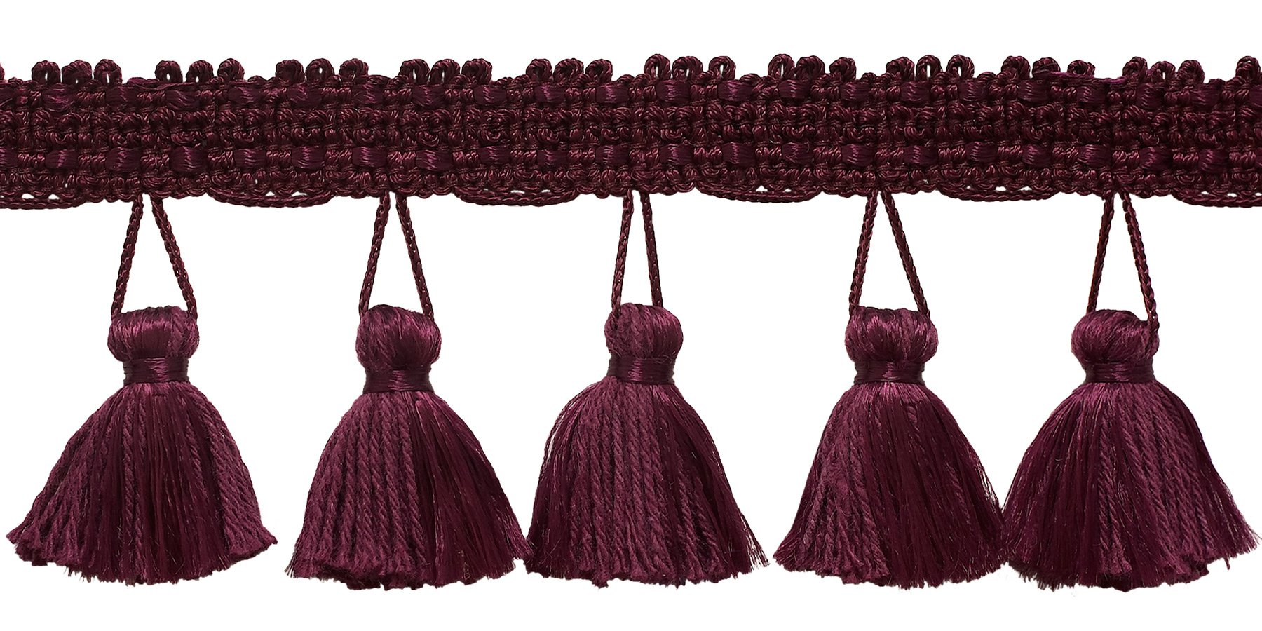 2 1/2" (6cm) Solid Pretty Knitted Gimp Header Tassel Fringe Trim # ETF |