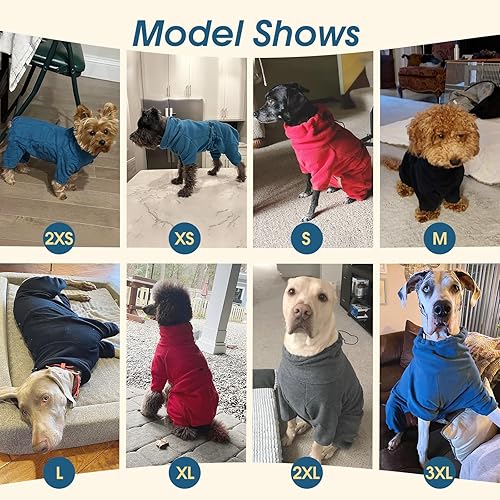 Miniatura 9 de ROZKITCH Abrigo de invierno para perro, pijama de forro polar suave, chaqueta para mascotas, resistente al viento, cálido y frío, chaleco acogedor,
