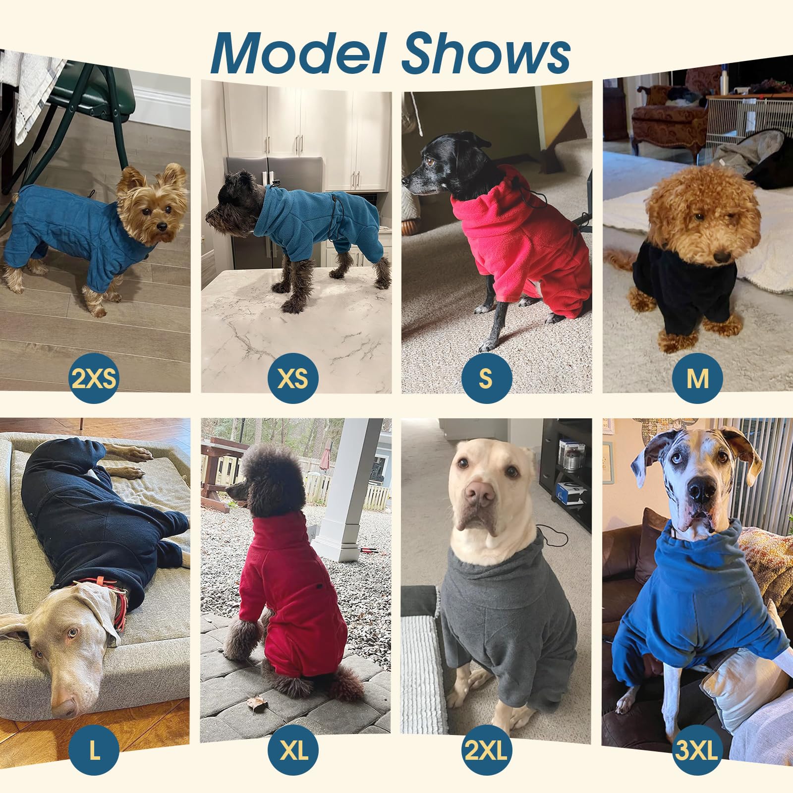 ROZKITCH Abrigo de invierno para perro, pijama de forro polar suave, resistente al viento, chaqueta cálida para clima frío, chaleco acogedor, ropa para perros pequeños, medianos y grandes, caminar,