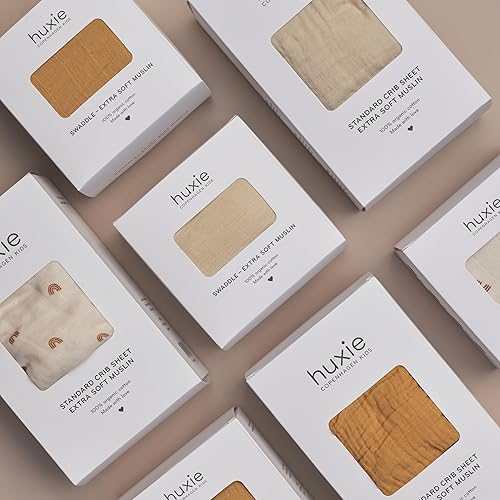 Miniatura 6 de Huxie Dinamarca - Mantas de muselina  100% algodón orgánico súper suave  Manta de recepción ideal para bebé niño y niña  47 x 47 pulgadas (corazones