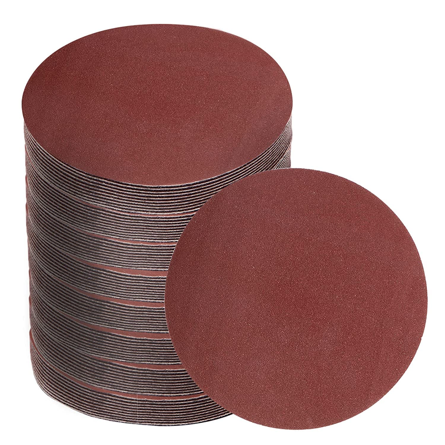 RACO Velcro Hook and Loop Sanding Discs Set 10Pcs, Sandpaper Discs for Random Orbital Sander Pads Grinding Polishing Metal Wood Leather Stone. (5-Inch, 60 Grit)
