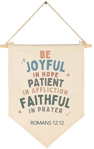 Letrero de bandera con versículos bíblicos cristianos, regalo para bebés, recién nacidos, niños, niñas, decoración de pared, regalo para guardería,