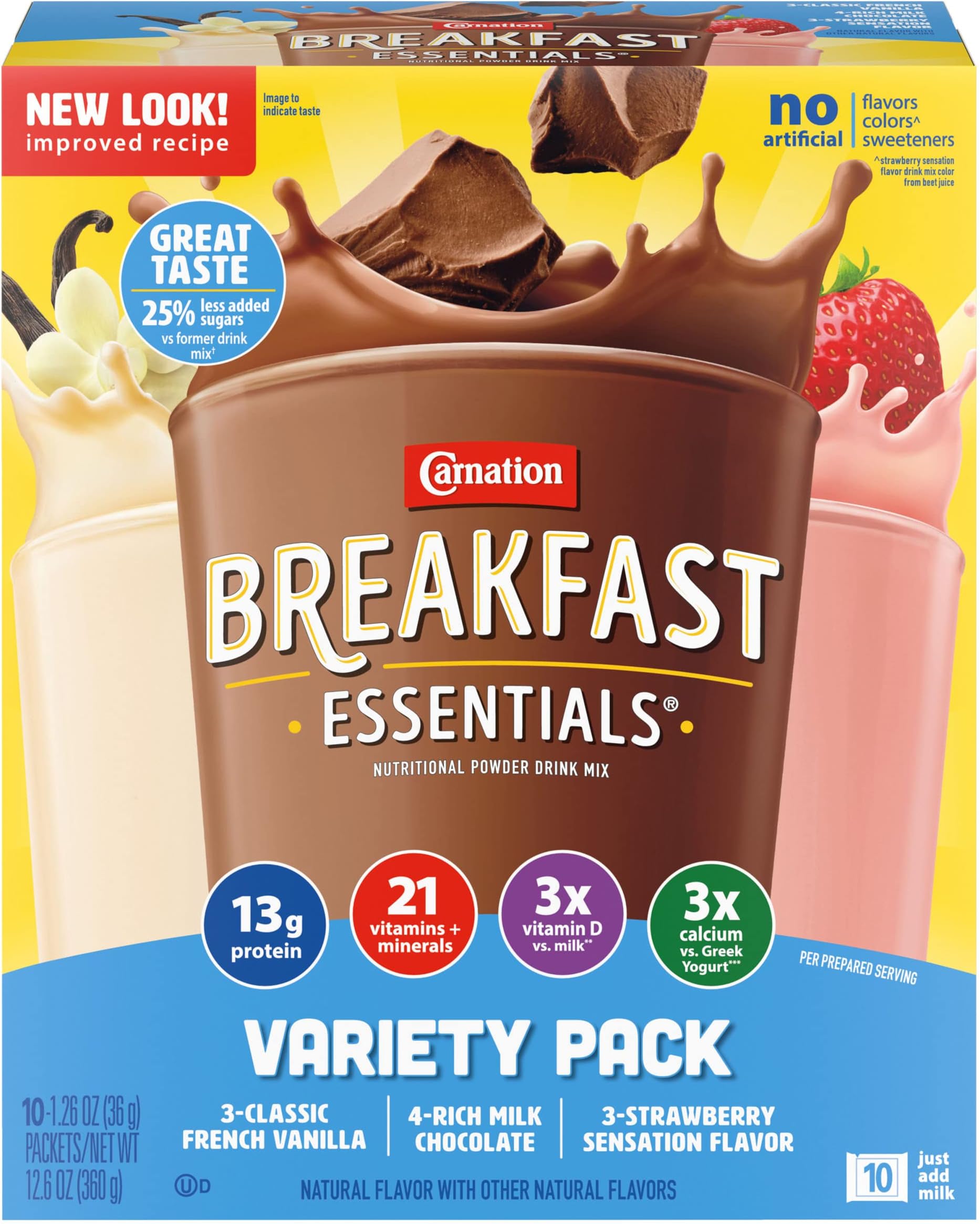 Carnation Instant Breakfast Powder, French Vanilla, 10 pk Grocery & Gourmet Food