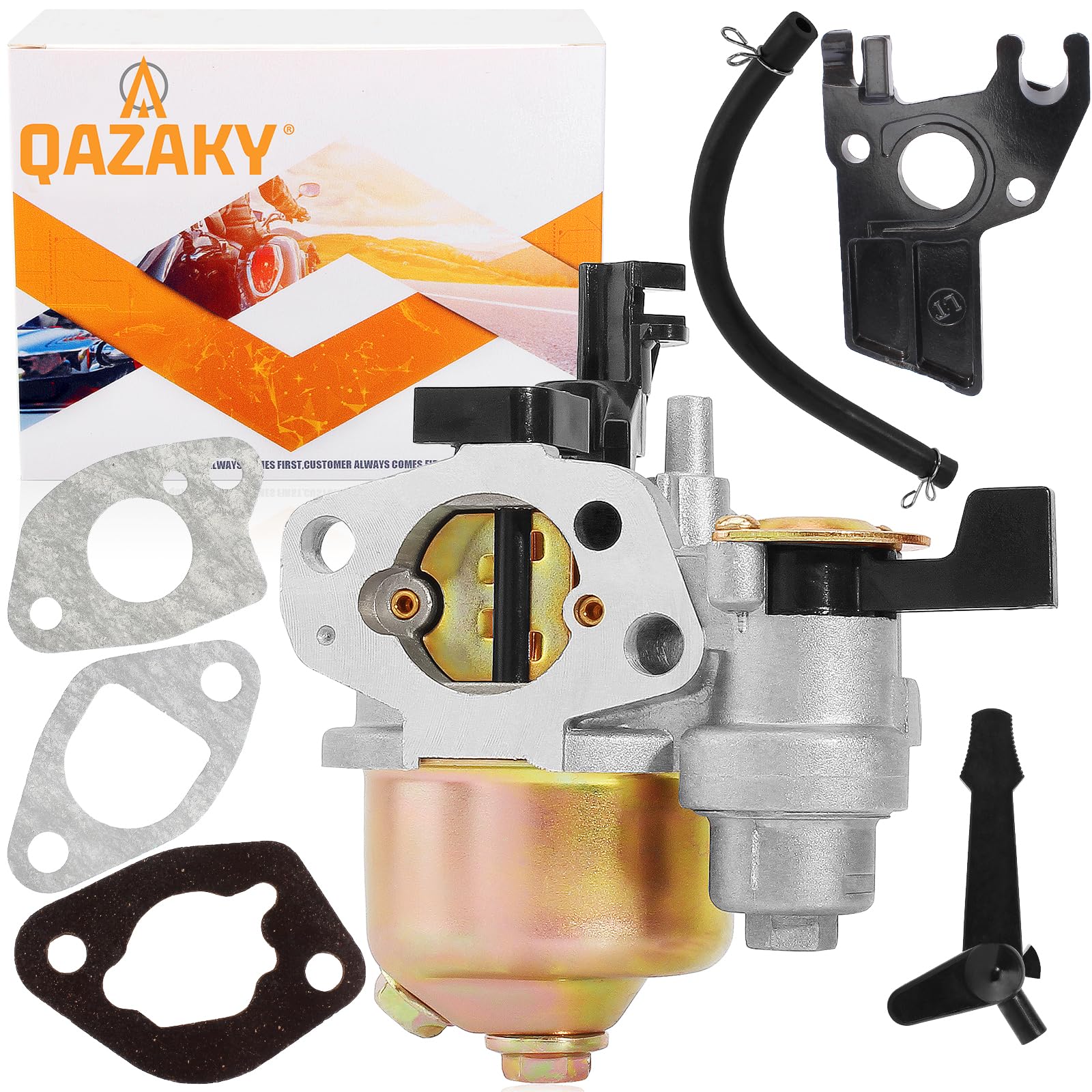 QAZAKY Carburetor Compatible with GX160 5.5HP GX200 6.5HP GX110 GX120 GX140 GX168 GX168F Engine 16100-ZH8-W61 Generator Pressure Washer Kart Lawn Mower Carb with Intake Manifold GX 140 160 16100ZH8W61