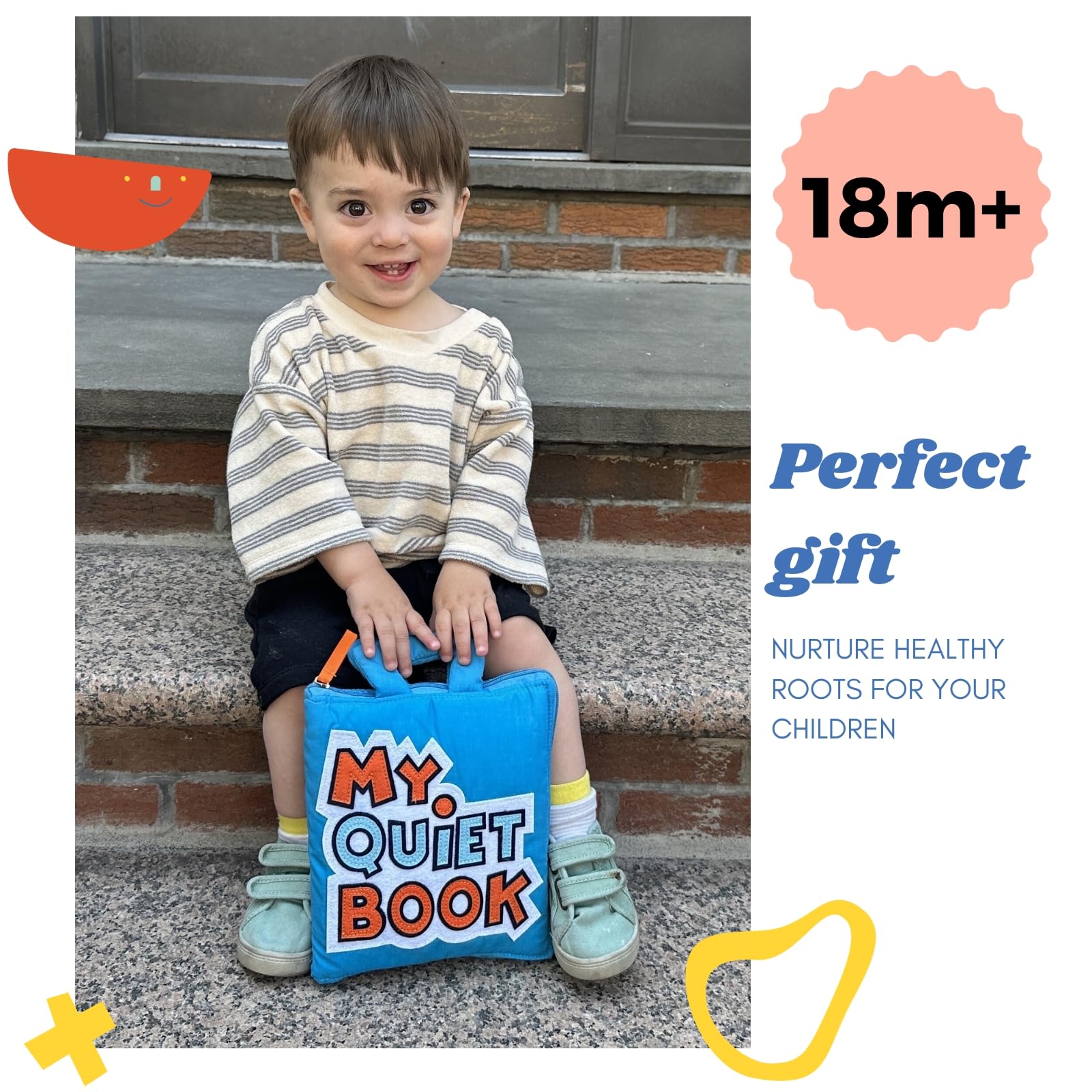 My Quiet Book Reisespielzeug für Kleinkinder von 2-3-4 Jahren, Flugzeugaktivitäten für Kleinkinder mit 10 Aktivitäten, beschäftigtes Buch Montessori für Kleinkinder, Spielzeug für Mädchen