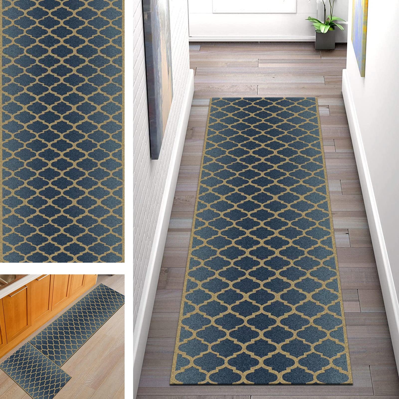 Sglgstore A Runner Rug For Hallway Non Slip Kitchen Modern Geometry Corridor Rugs For Living Room, Washable Carpet Runners Bedroom Floor Mat Width 60/70/ 80/90/ 100Cm (Color : Size : 60X200cm)