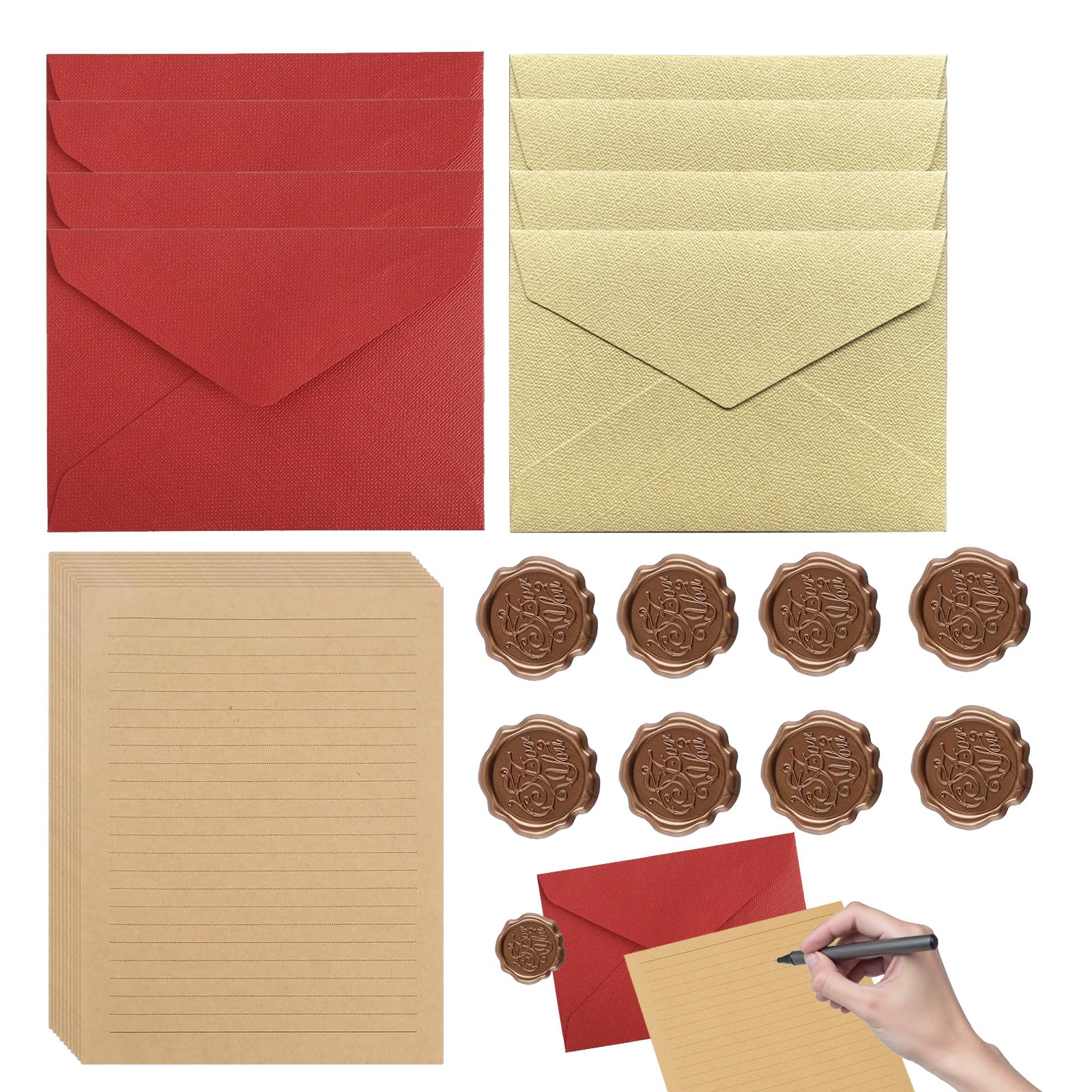 Briefpapier Set + passende Umschläge im Kräuter Look. DIN A4, Geschenk, Liebesbrief, Brief, Druckerpapier, Briefbogen Briefpapier Set + passende Umschläge im Kräuter Look. DIN A4, Geschenk, Liebesbrief, Brief, Druckerpapier, Briefbogen