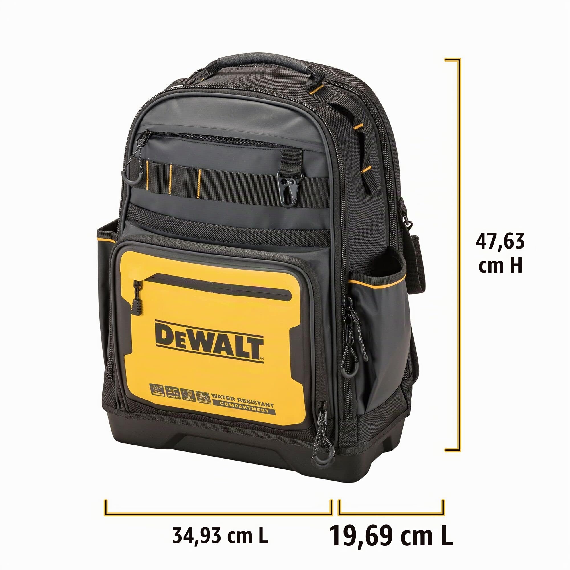 DEWALT DWST560102 Sac à dos à outils, rangement et organisation d'outils, durable et résistant à l'eau