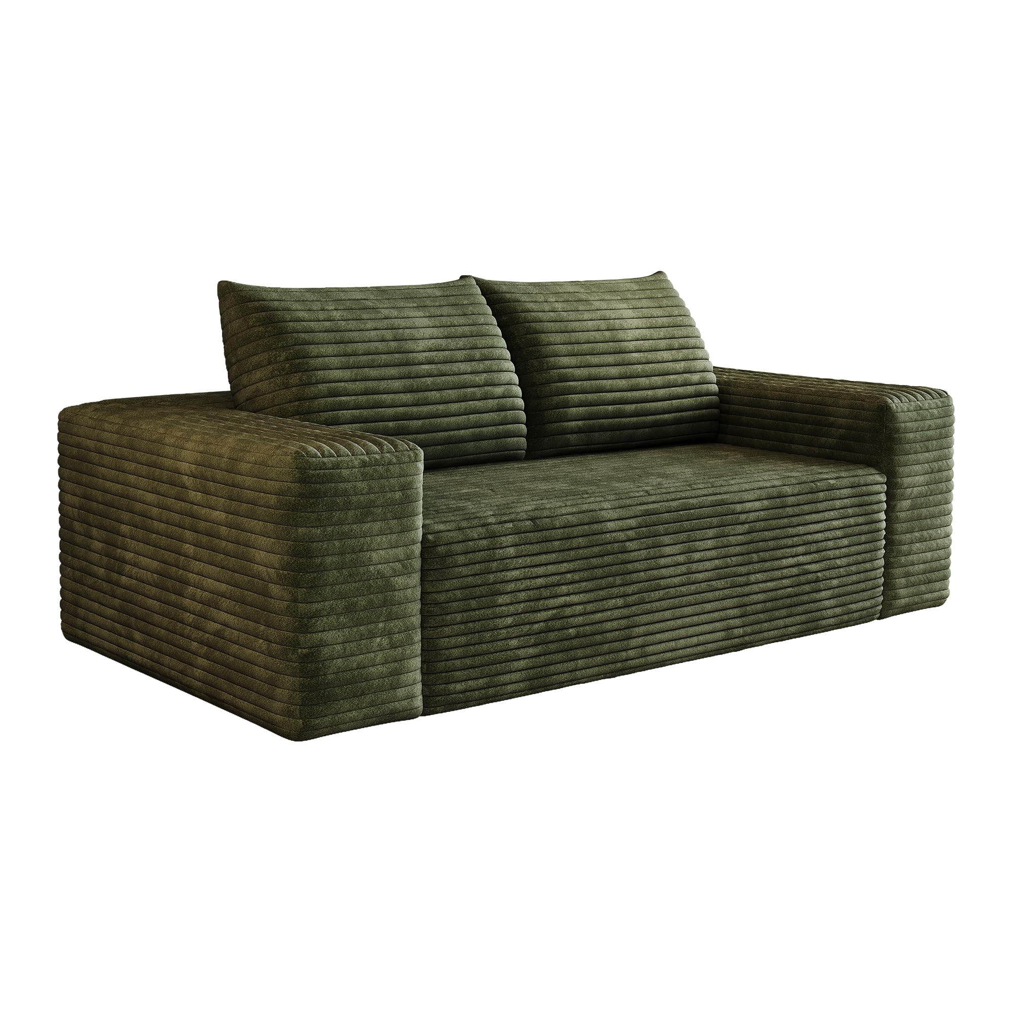 180 cm Cómodo sofá Corduroy, con asiento profundo, sofá pequeño Loveseat, sofá modular sin hueso, esponja, no requiere montaje, sofás de compresión para salón, dormitorio, apartamento