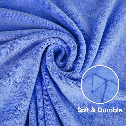 Miniatura 4 de JML - Toallas de microfibra, juegos de toallas de baño (paquete de 6, 27 x 55 pulgadas), extraabsorbentes, de secado rápido, multiusos, para baño,