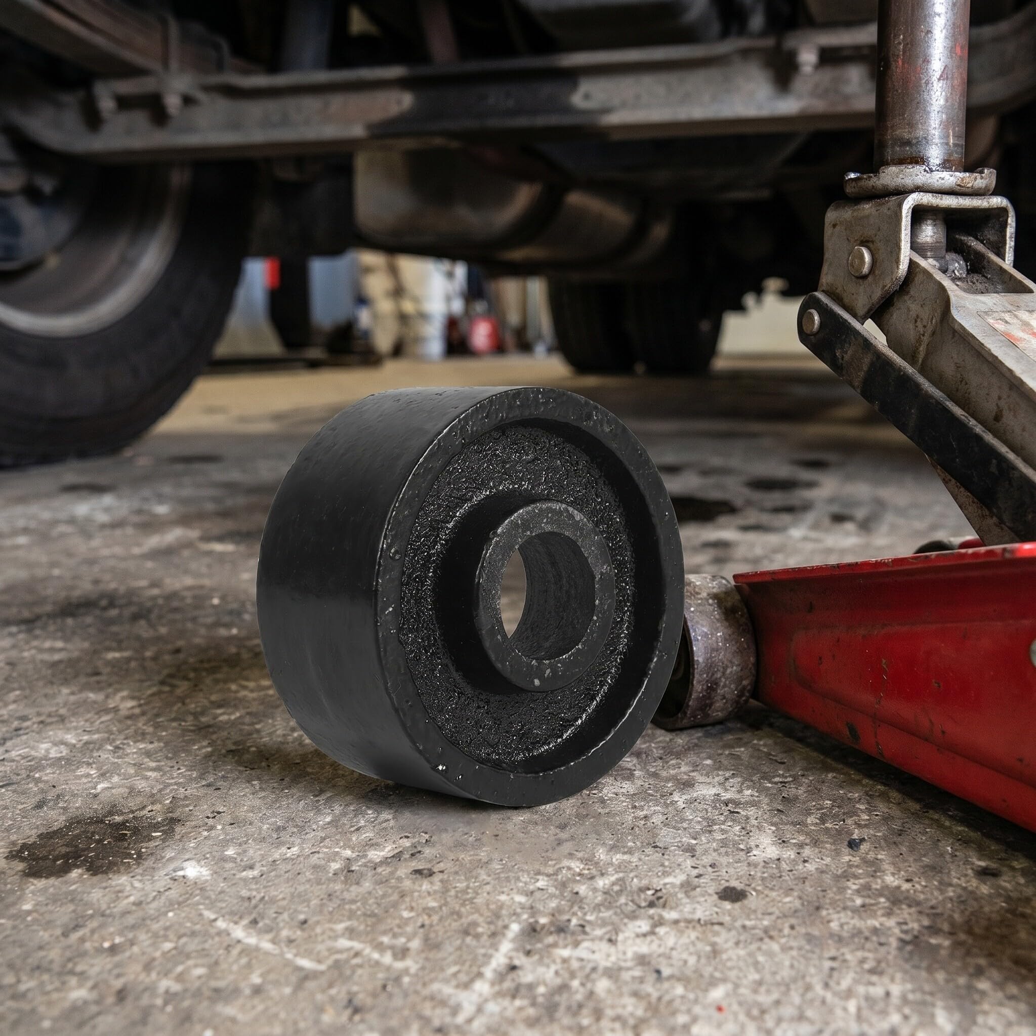 LABRIMP 3 Sztuki Częściowy Przednich Kół Do Podnośnika Hydraulicznego Tony Wymiana Rolek z Otworem Stalowe Koła Nośne Do Stabilizacji i Łatwego Manewrowania Podnośnikiem Poziomym Akcesoria