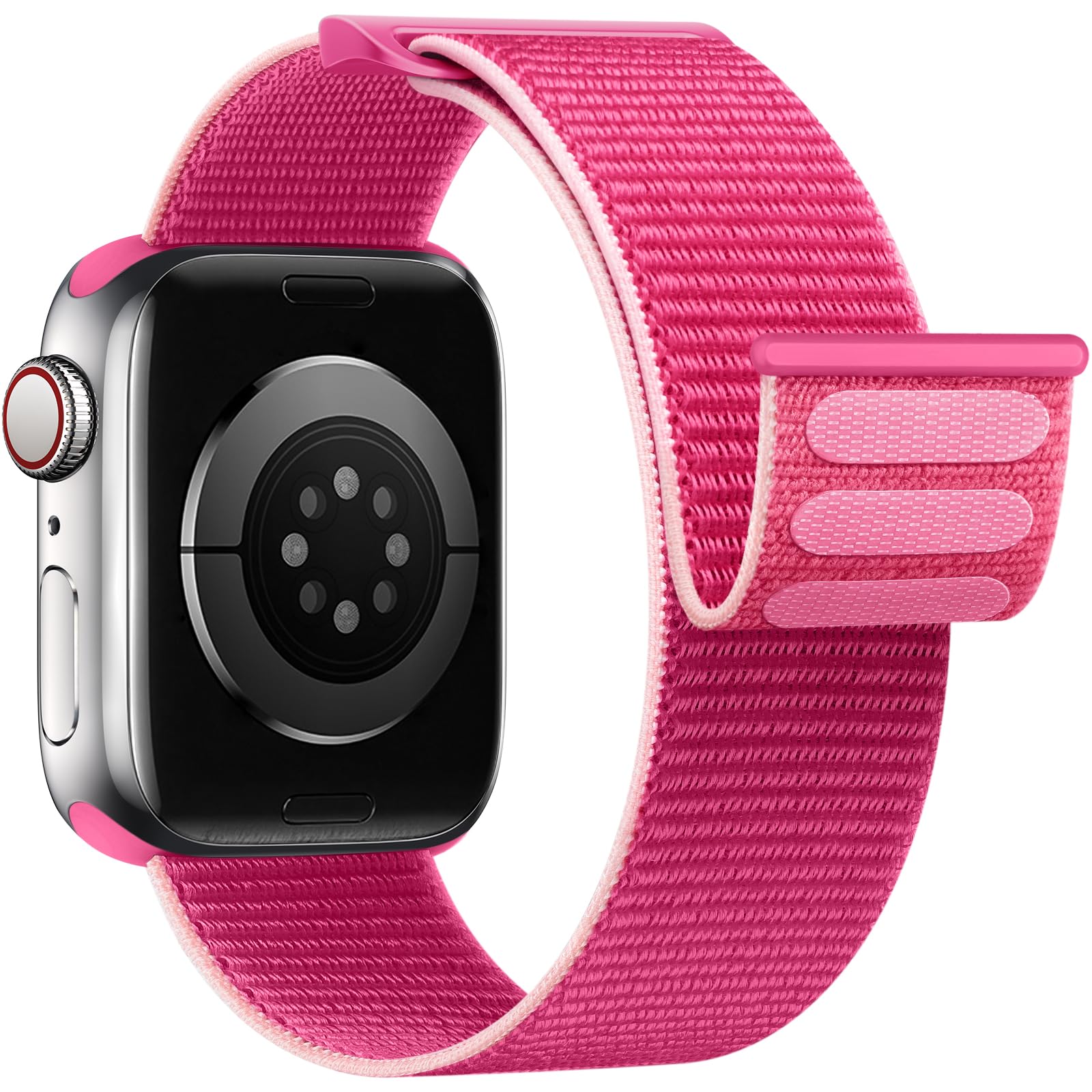 Yoohoo Nylon Straps Compatible with Apple Watch Straps 44mm 45mm 46mm 49mm 42mm(Series 3/2/1)Women Men,Upgraded Soft Nylon Replacement Bands for iWatch Series 11 10 9 8 7 6 5 4 3 2 1 SE3 Ultra3/Black — view 37