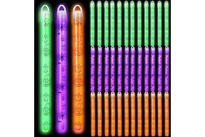 Libima 36 Set of Halloween Glow Stick Necklaces with Spider and Pumpkin Motifs