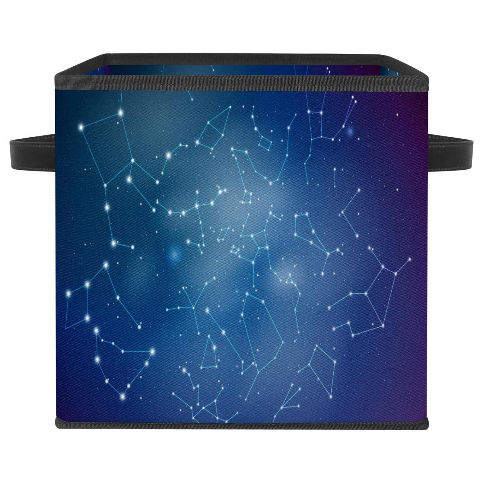 Boîte de rangement cube tissu ciel étoilé pour libérer l'espace de votre garde-robe
