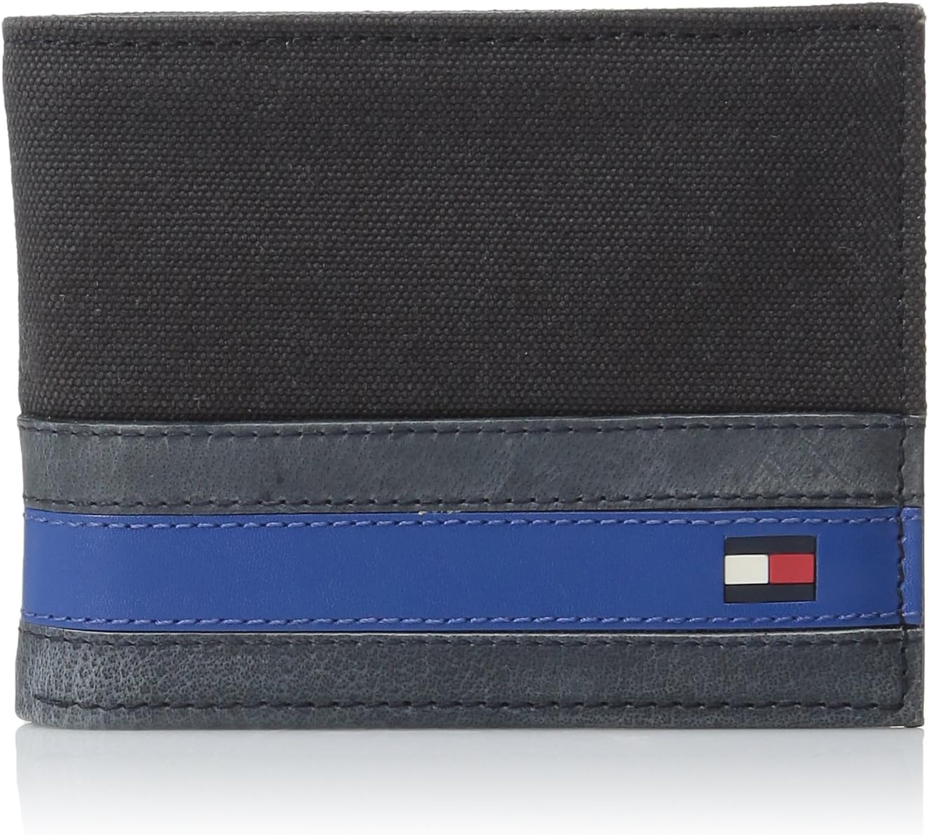 Tommy HilfigerMen's Exeter Passcase Billfold Wallet with Removable Card Case, Black, One Size