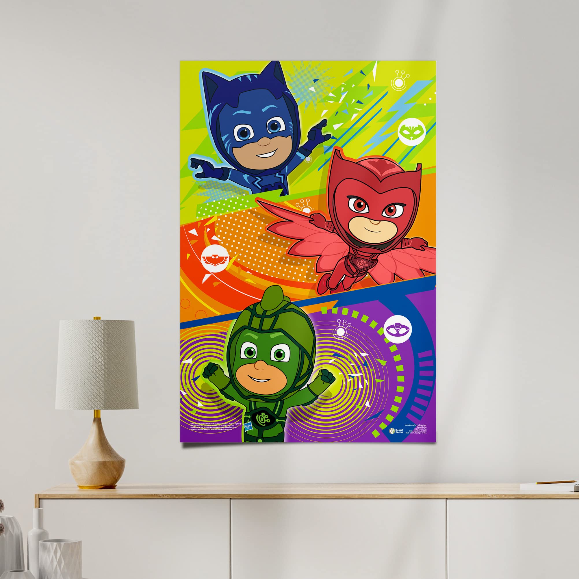Desert Cactus PJ Masks Einladungskarten – 10 Stück Mit Umschlägen Für Kindergeburtstag