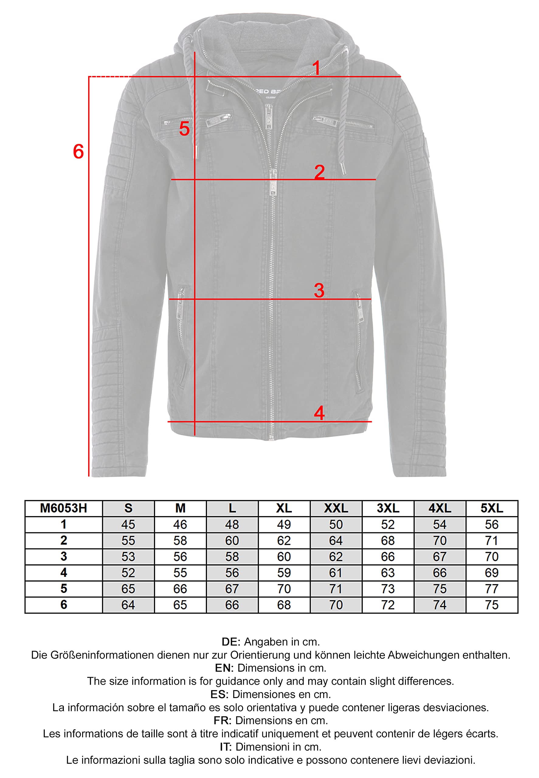 Redbridge Jacke für Herren Winterjacke Übergangsjacke mit Kapuze Gesteppt Biker-Jacke