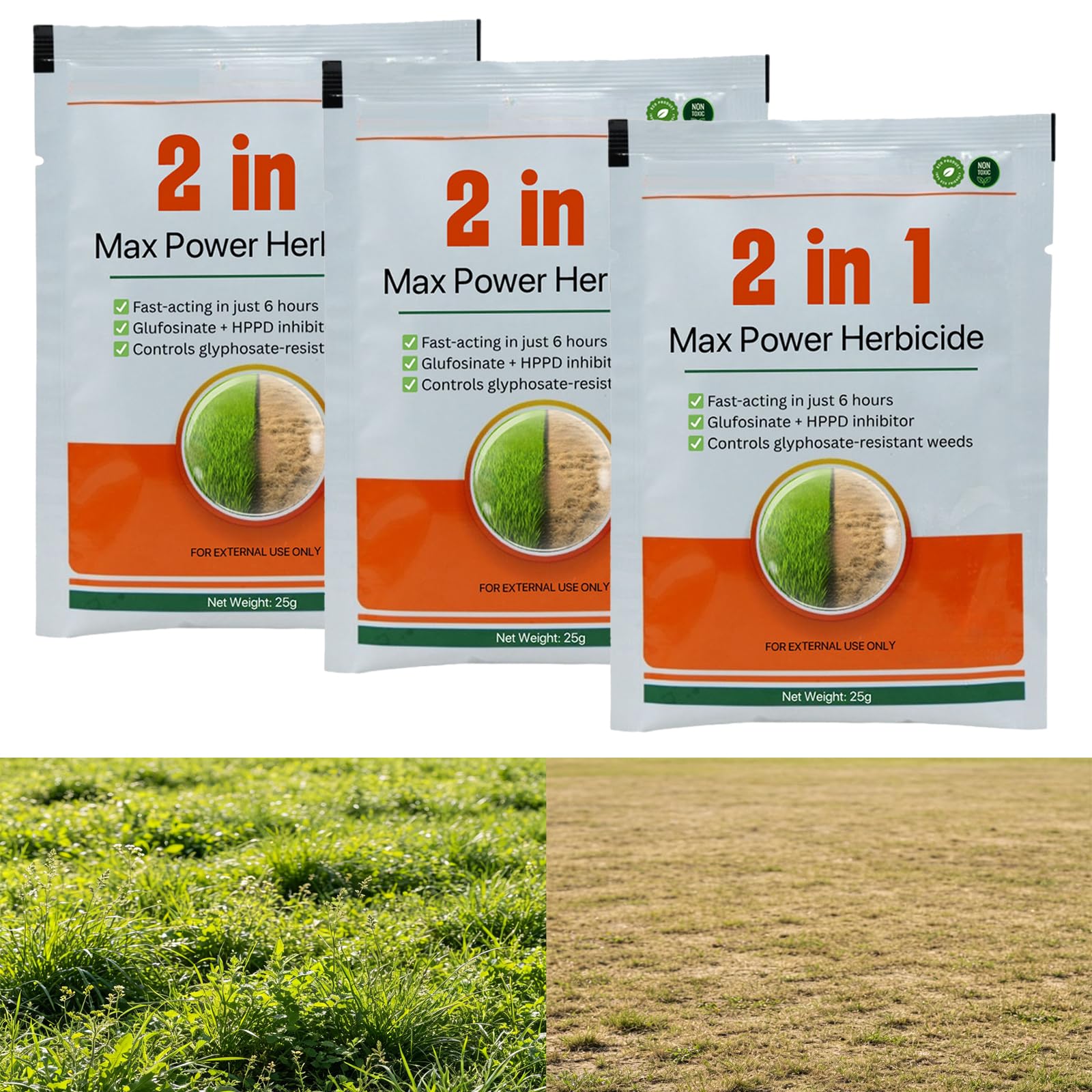 2in1 Concentrate Weedkiller - 1/2/3PCS for Dilution in Water for Garden Protection – Kills Deep Rooted Weeds from Pathways to Driveways - Long Lasting Weed Control – Strong Weed Killer (3PCS)