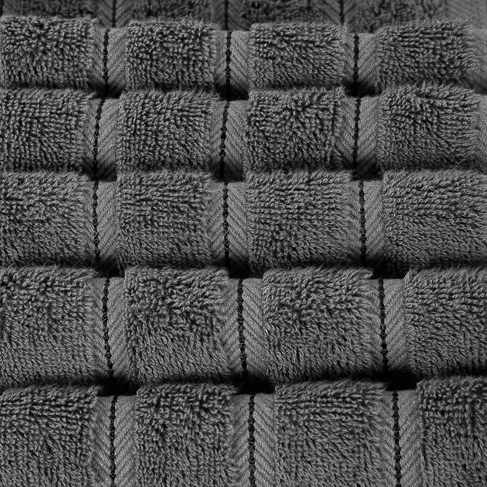 TEXTILESY Extra Large Super Bath Sheets (150 x 200 cm-600GSM) Massive/Huge/Mega Towels 100% Rich Cotton XXXL Towels Highly Absorbent Body Warp Beach Towel (Charcoal Grey) - Image 4