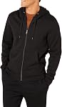 Amazon Essentials Men's Big & Tall Full-Zip Hooded Fleece Sweatshirt, Black, 4X