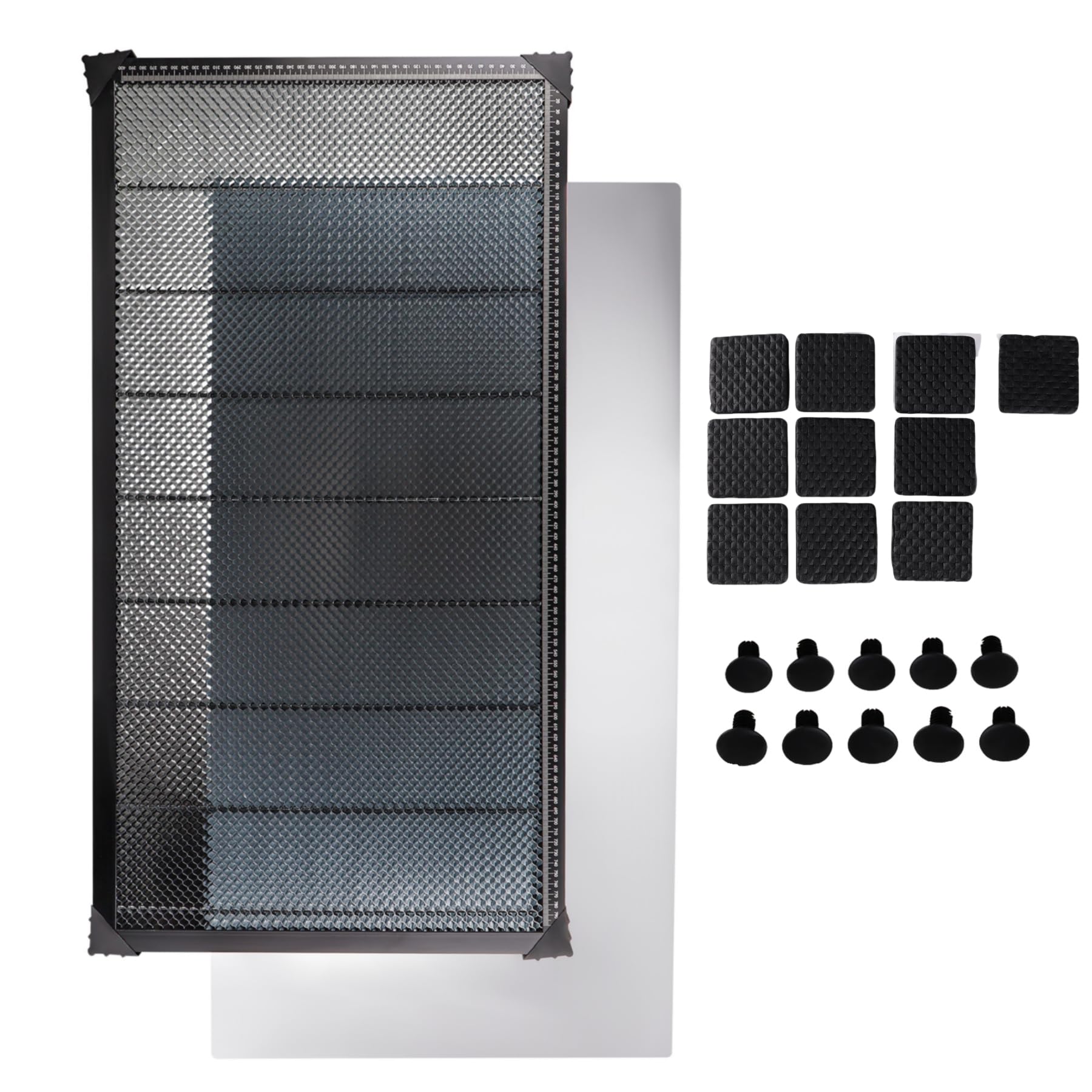 Tavolo laser a nido d'ape, 450 x 850 x 22 mm, tavolo da lavoro a nido d'ape, piano di lavoro a nido d'ape, accessorio per macchina per incisione laser e incisione laser