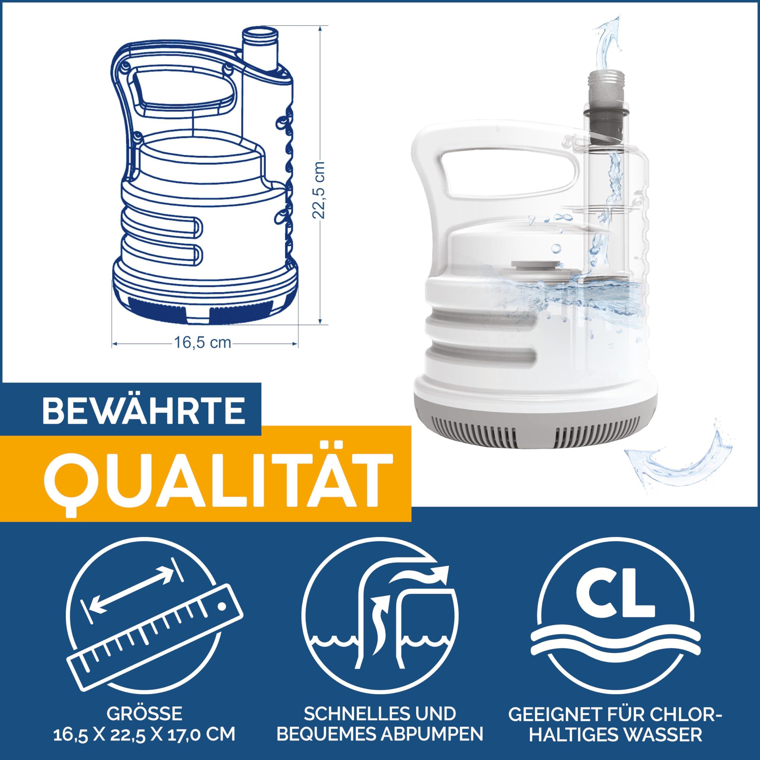 Bestway Flowclear Pompe submersible résistante au chlore 80 W
