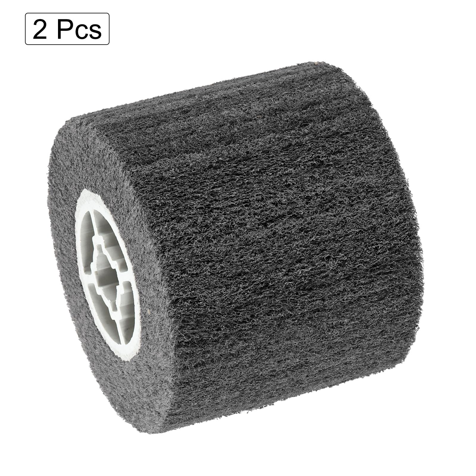 QUARKZMAN 2 Piezas 120x100x19mm 800 Grano Rueda De Pulido No Tejida Rueda De Abrasivo De Nylon Para Tratamiento De Superficie Acero Inoxidable Cobre Aluminio Gris