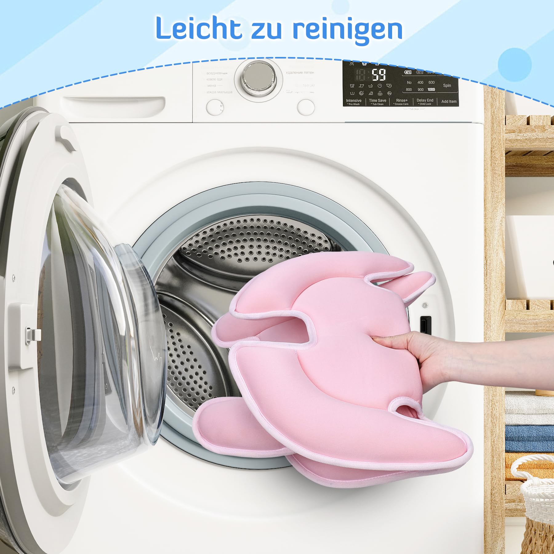 INFANZIA Réducteur de siège bébé pour toutes les poussettes, rose