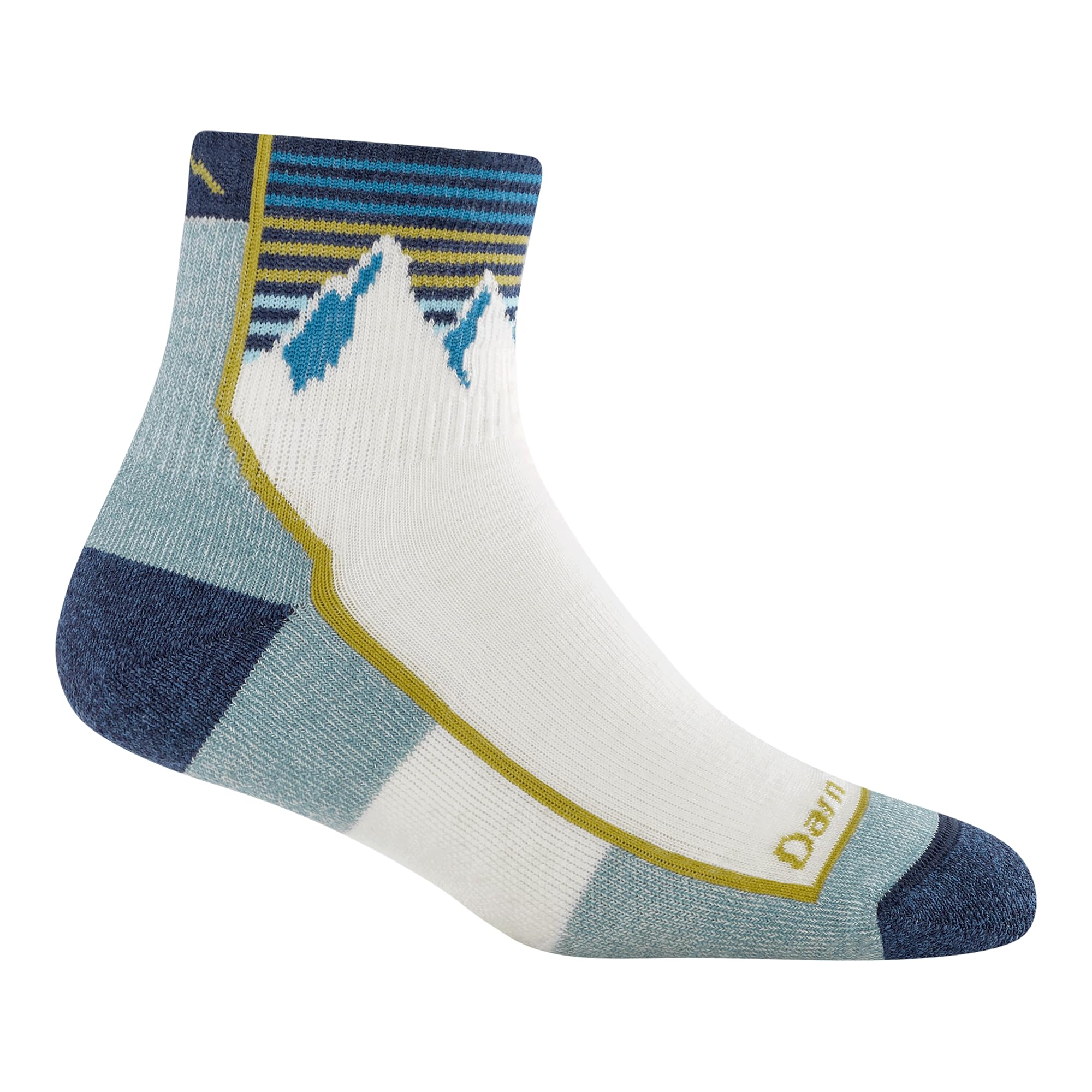 Darn Tough Vermont Women's Mountain White Hiker Quarter Socks For - Midweight Merino Wool Hiking Socks - S