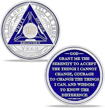 38 Year Original Triangle Sobriety Coin Set | Silver Roman Numeral AA Medallion with Protective Capsule | Recovery Anniversary Token for Men & Women | AA Sobriety Gifts for Monthly & Yearly Milestones
