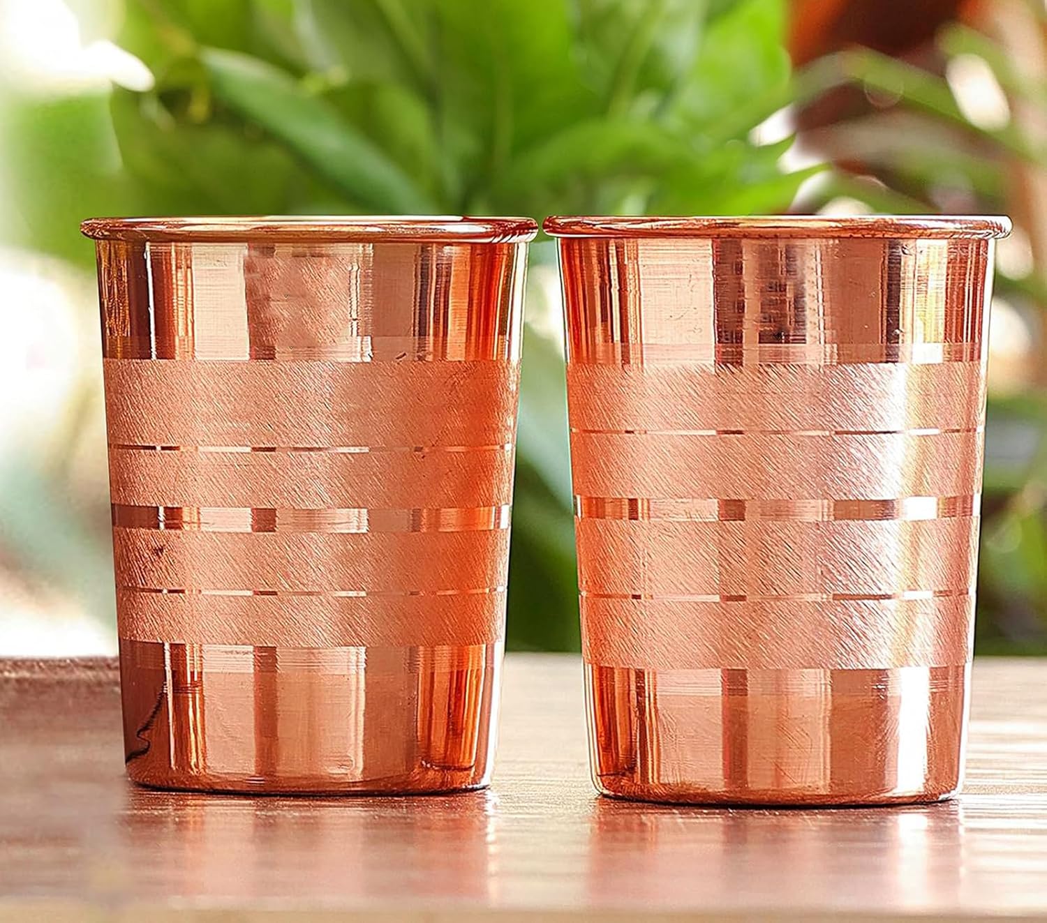 100% Copper Water Glasses Drinking Water Cups Durable Glass Set of 6 Ayurvedic Health Benefits Tumblers