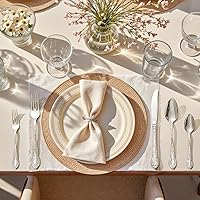 Vista 8 de KINGSTONE Vintage Carved Silverware Set, 40-Piece 18/10 Stainless Steel Flatware Cutlery Set with Retro Royal Thick Handle, Tableware Utensils for