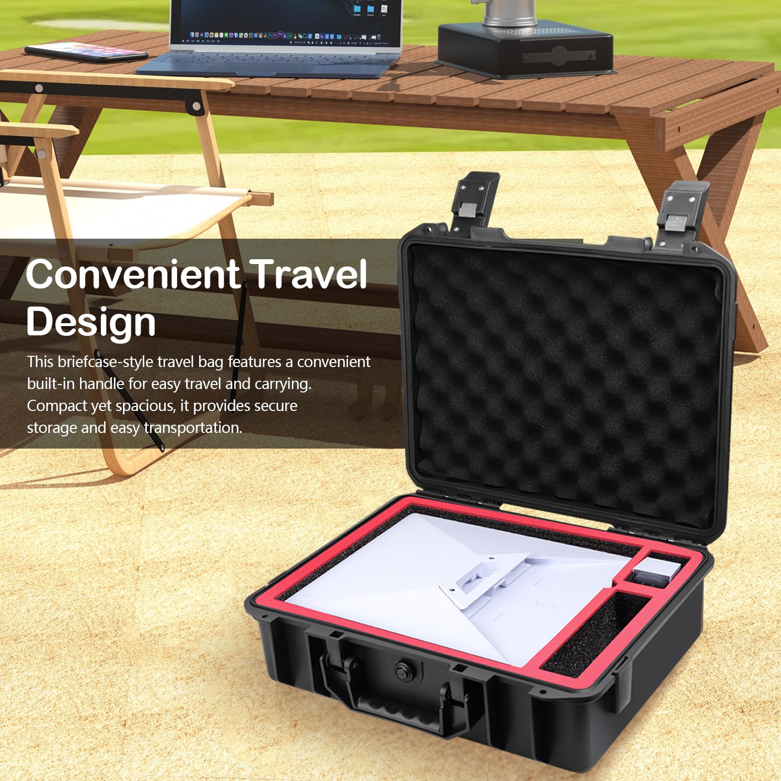 Borsa Portatile per Starlink, Custodia Rigida Impermeabile da Viaggio Custodia da Viaggio Guscio Rigido in Schiuma Ammortizzante Interno Case per Supporto Adattatore Tubo Cavo di Alimentazione