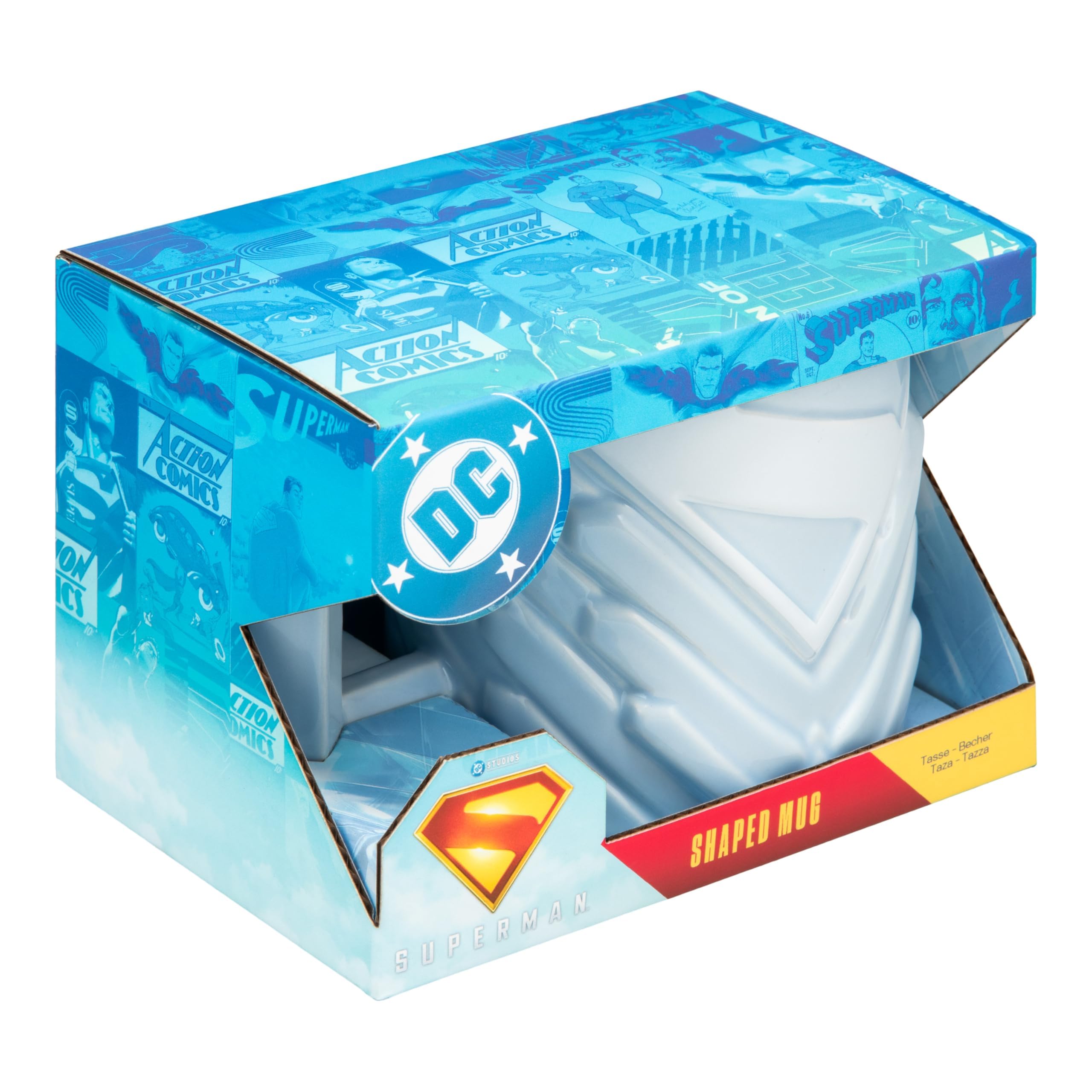 Paladone Superman Fortress of Solitude Shaped Mug, Officially Licensed DC Comics 650ml Ceramic Coffee Cup, Oversized for Tea, Hot Chocolate and More, Superhero Gifts