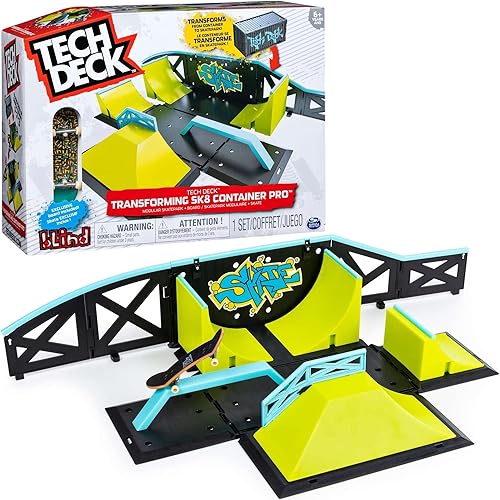 TECH DECK Skatepark modular y diapasón SK8 Container Pro para edades de 6 años en adelante la edición puede variar
