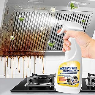 Heavy Oil Cleaner Stain, Multi-Purpose Cleane- 500ml Effective Multi-Purpose Cleaner, Heavy Oil Cleane with Spray Nozzle Spray & Towel for Kitchen, Household, Oven, Stove, Range Hood, Sink