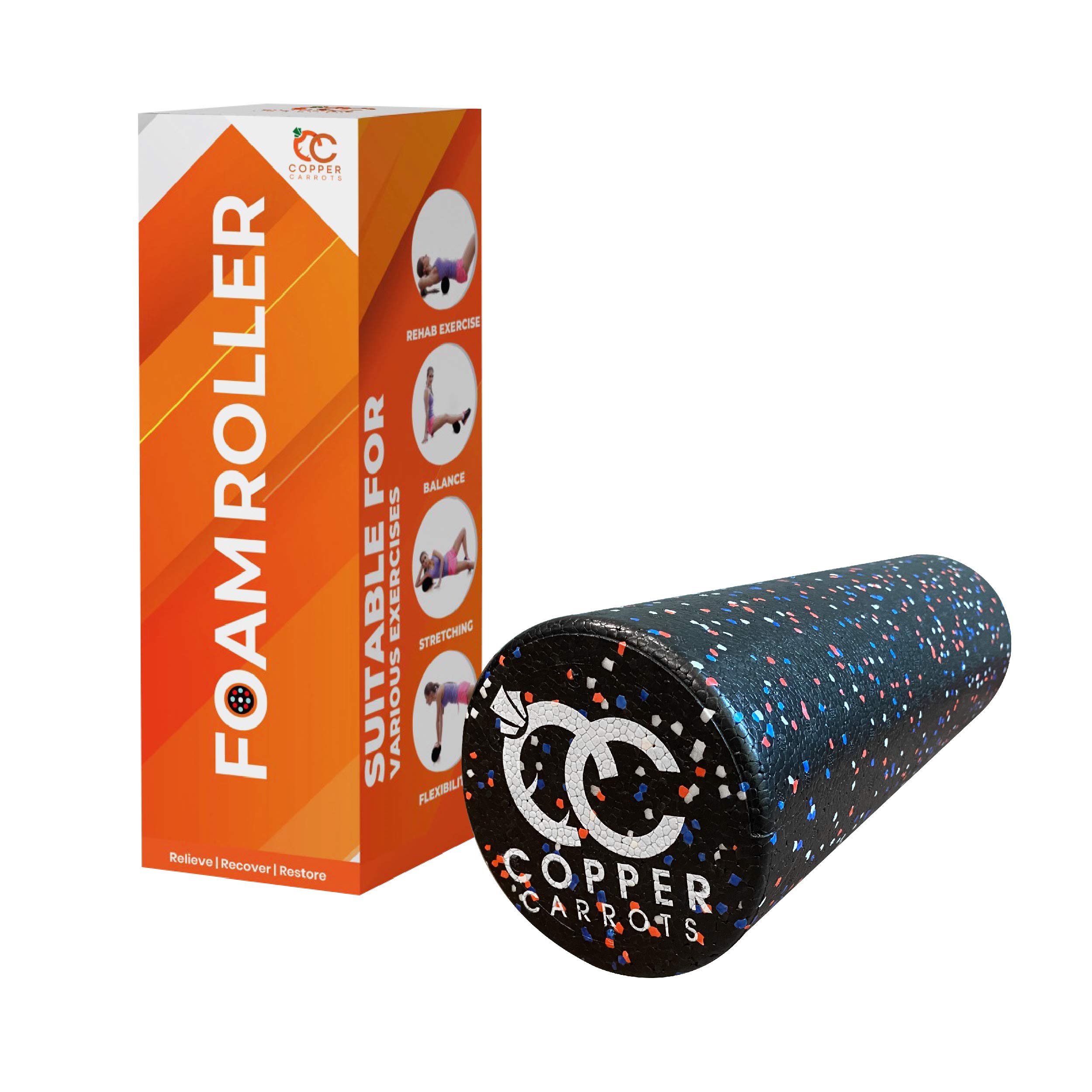 Foam Rollers – 6 x 18 Inch High Density EPP Foam Roller for Back Stretching – Premium Quality and Comfortable – Ideal for Physical Therapy, Post-Injury, Deep Tissue Muscle Massage