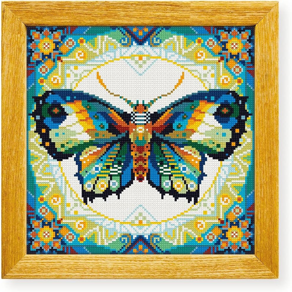 Awesome Pattern Studio Mandala Butterfly DS560, Diamond Painting Kit, Diamond Art Kits for Adults, Full Drill 5D Diamond Dots Kits. All Items Included.