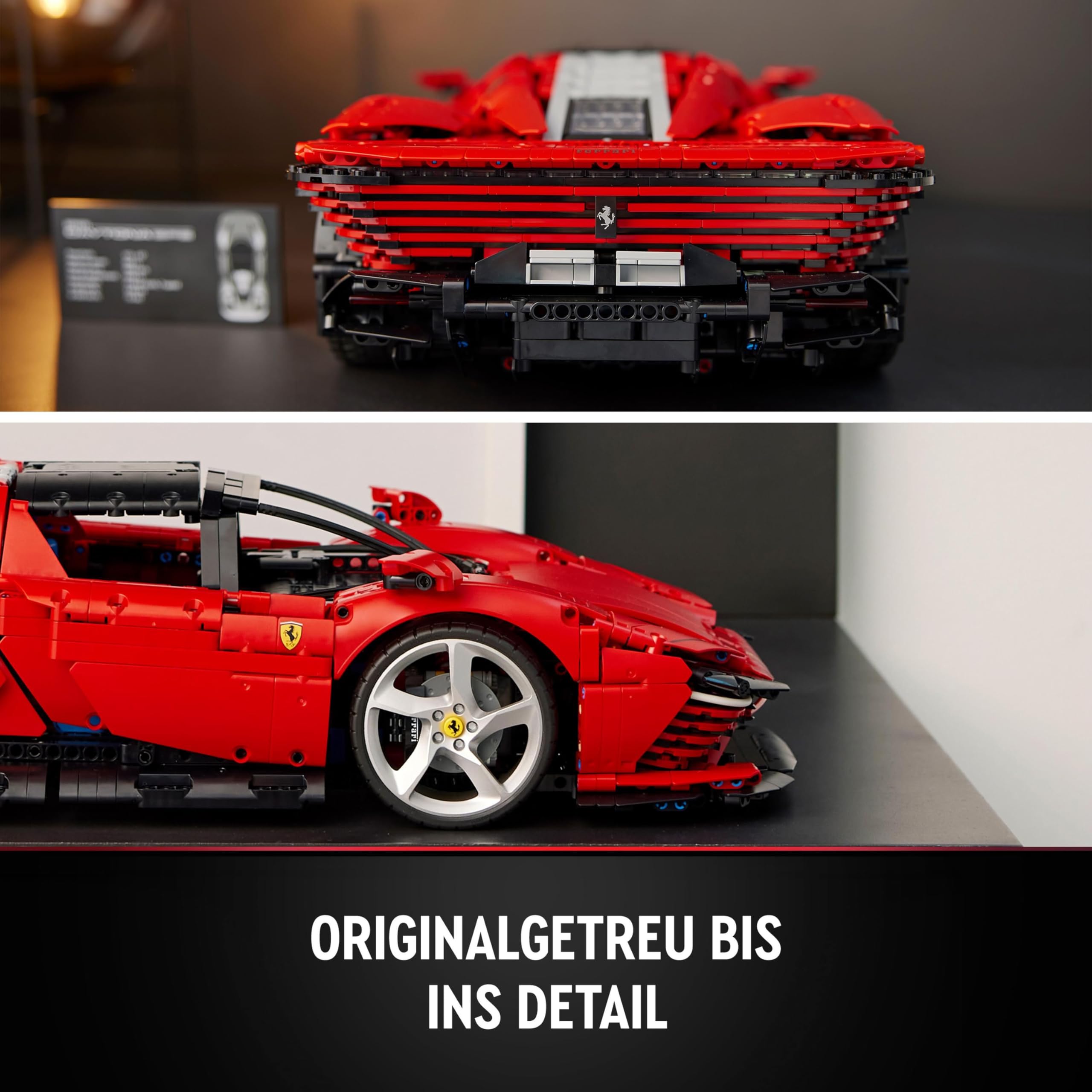 LEGO 42143 Technic Ferrari Daytona SP3 Modellauto-Bausatz im Maßstab 1:8, roter Super-Sportwagen, erweitertes Auto-Modell Sammlerstück, Ultimate Car Concept