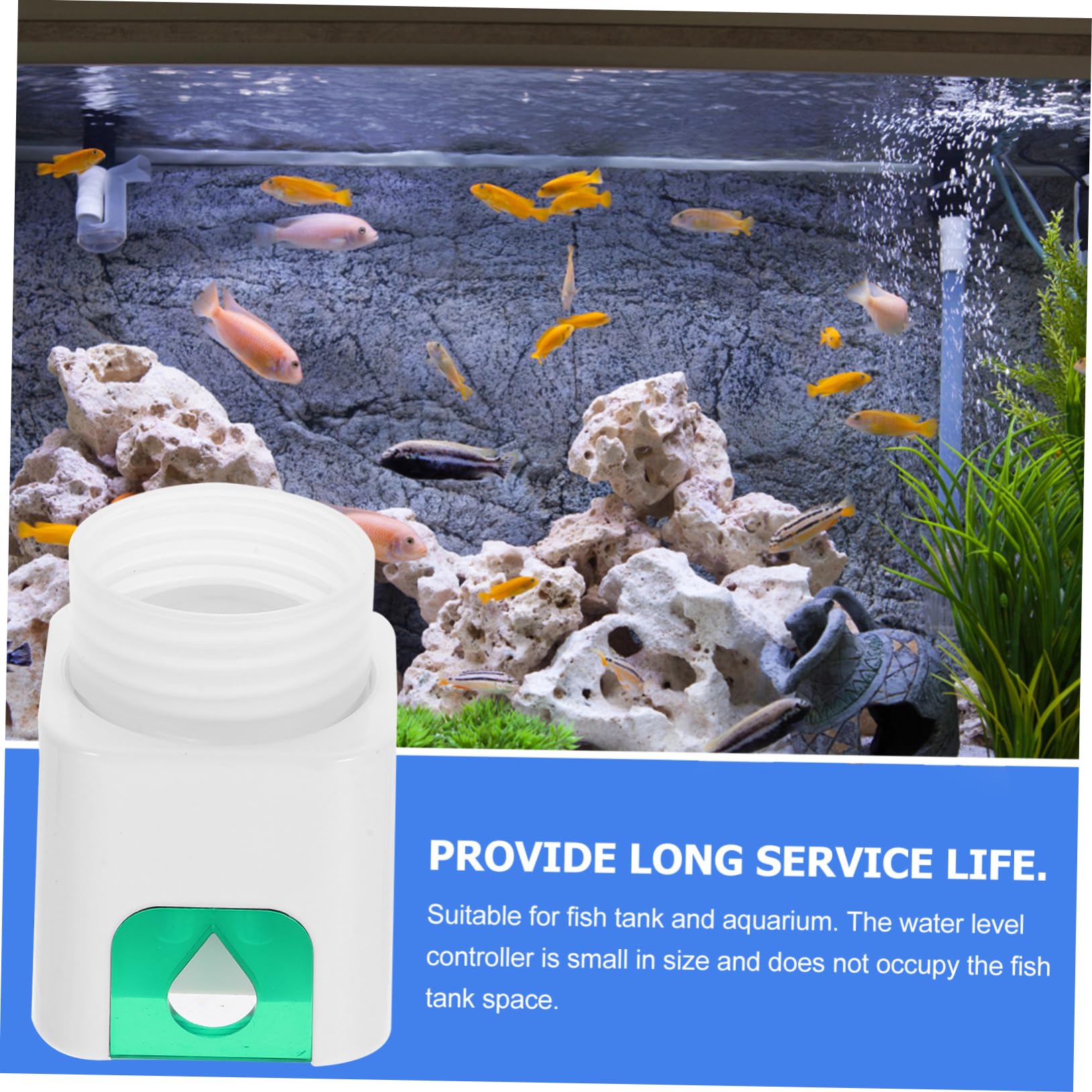 3piezas Controlador Agua Automático para Peceras y Acuarios Rellenador De Agua y Compacto Diseño Silencioso Compatible Diferentes Grosor De Paredes Fácil Instalación y Uso