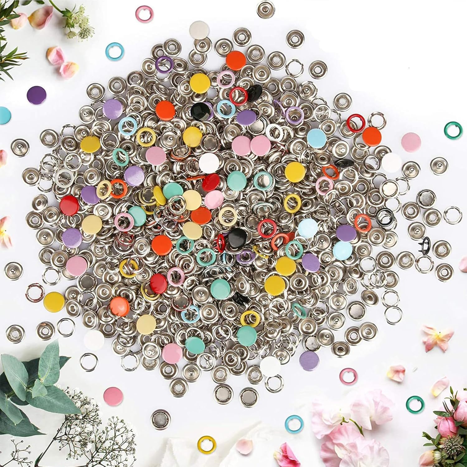 KD ZONE Metal Snap Button Fasteners Kit – 100 Sets (400 PCS, 9.5mm) with Press Pliers Tool – Silver Snaps for Sewing, DIY Crafts, Clothes, Hats, Bags – Easy to Use Snap Kit for Handmade Projects and Repairs 4