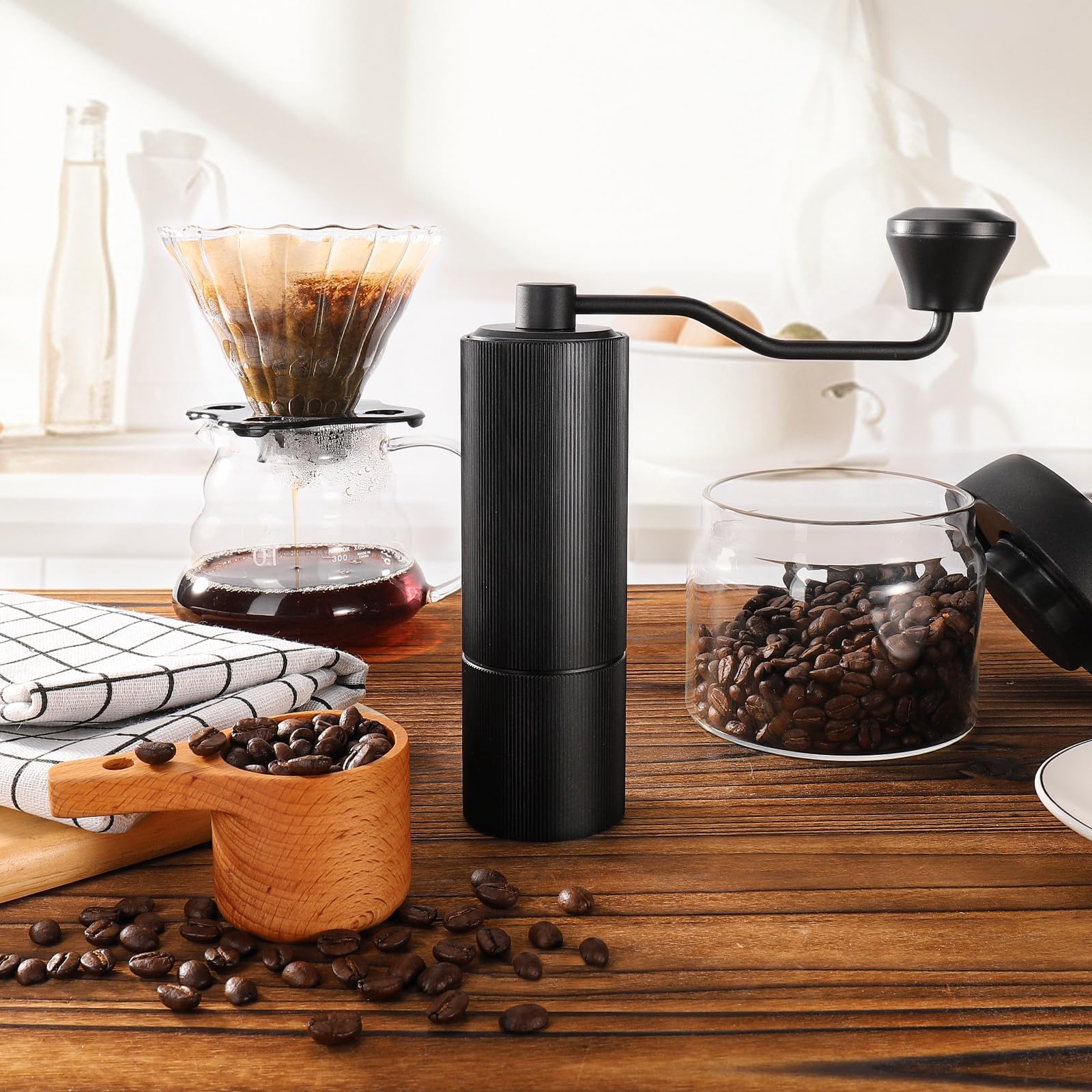 Amazon | Sunnecko コーヒーミル 手動 手挽き コーヒーグラインダー 