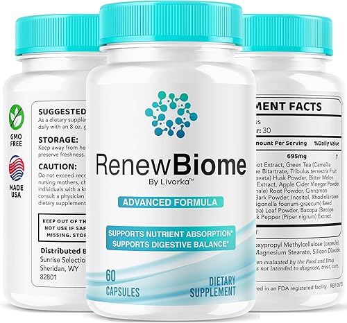 Miniatura 4 de LIVORKA Renew Biome Skin and Gut Capsules - Píldoras de probióticos esenciales oficiales de RenewBiome Skin & Gut Essentials, All Natural Formula